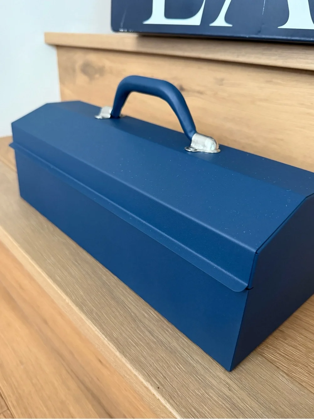 Lancome Navy Blue Makeup Train Case  Silver Hardware rare promo influencer item